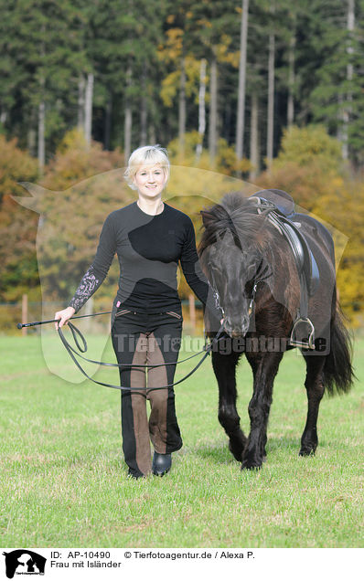 Frau mit Islnder / woman with Icelandic horse / AP-10490