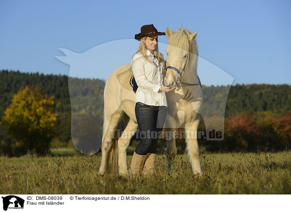 Frau mit Islnder / woman with Icelandic horse / DMS-08039