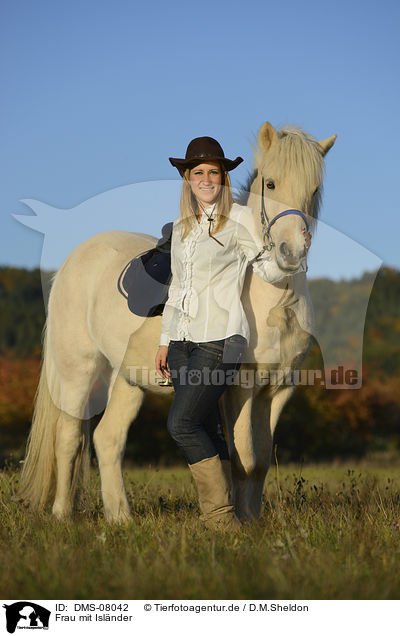 Frau mit Islnder / woman with Icelandic horse / DMS-08042