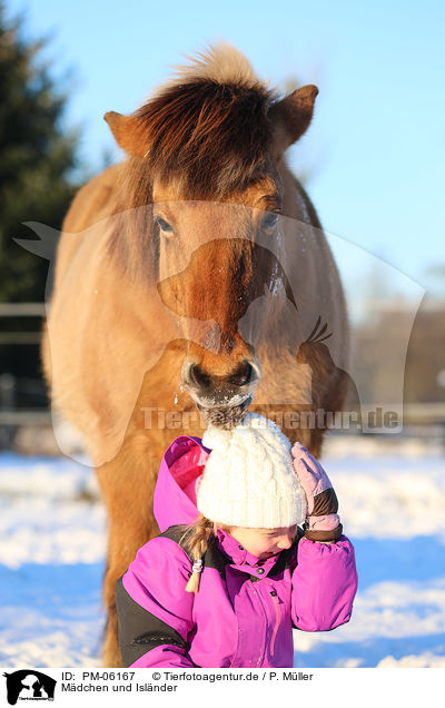 Mdchen und Islnder / girl and Icelandic horse / PM-06167