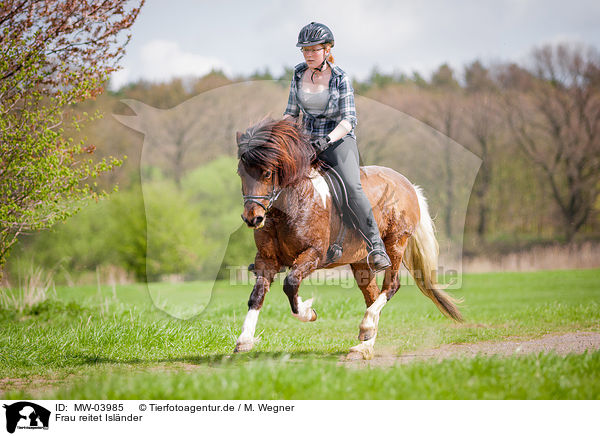 Frau reitet Islnder / MW-03985