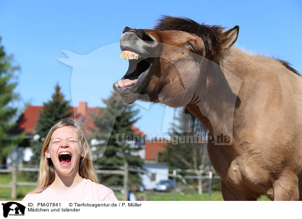 Mdchen und Islnder / girl and Icelandic horse / PM-07841