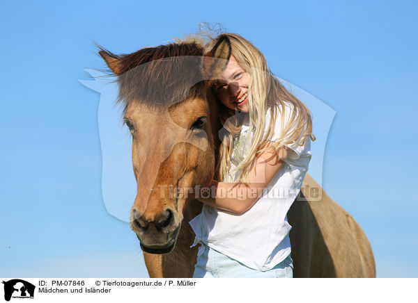 Mdchen und Islnder / girl and Icelandic horse / PM-07846
