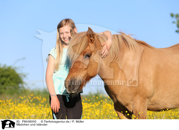 Mdchen und Islnder / woman and Icelandic horse / PM-08000