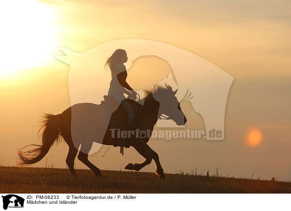Mdchen und Islnder / girl and Icelandic horse / PM-08233