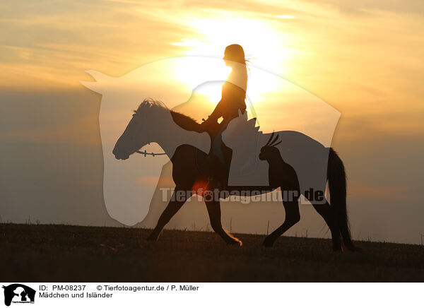 Mdchen und Islnder / girl and Icelandic horse / PM-08237