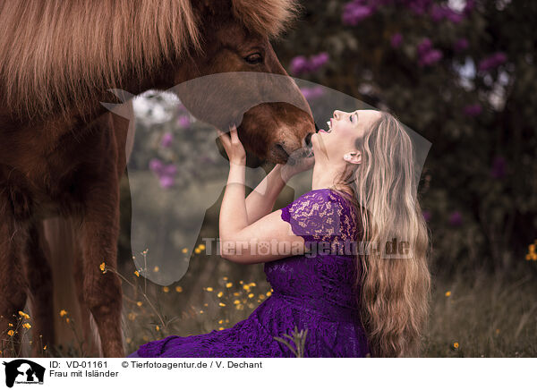 Frau mit Isl�nder / woman with Icelandic horse / VD-01161