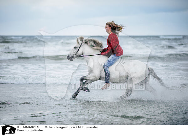 Frau und Islnder / woman and Icelandic horse / MAB-02010