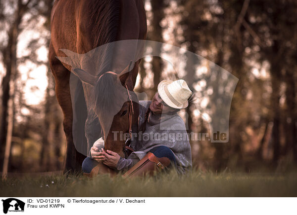Frau und KWPN / woman and Dutch Warmblood / VD-01219