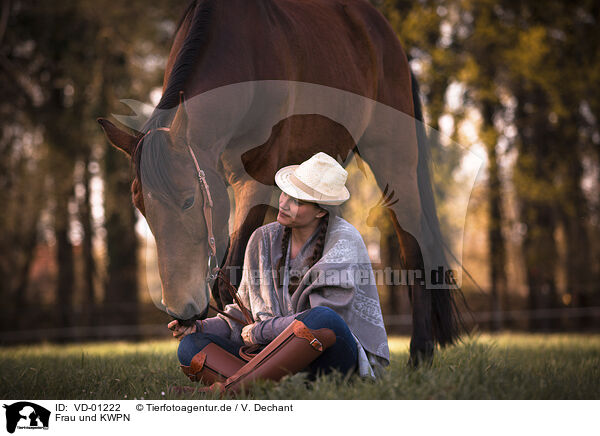 Frau und KWPN / woman and Dutch Warmblood / VD-01222