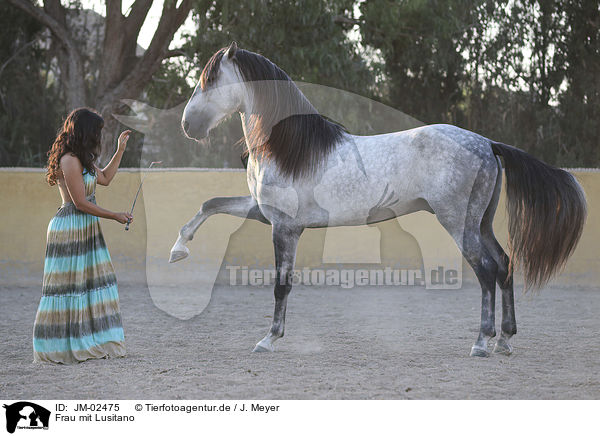 Frau mit Lusitano / woman with Lusitano / JM-02475