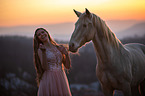 Frau mit Lusitano