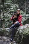 Frau und Mischling