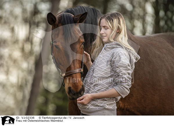 Frau mit �sterreichisches Warmblut / woman with Austrian Warmblood / VJ-02336