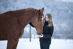 Frau und sterreichisches Warmblut