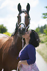 Frau und Polnisches Warmblut