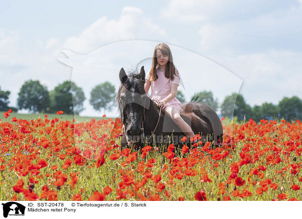 Mdchen reitet Pony / girl rides pony / SST-20478