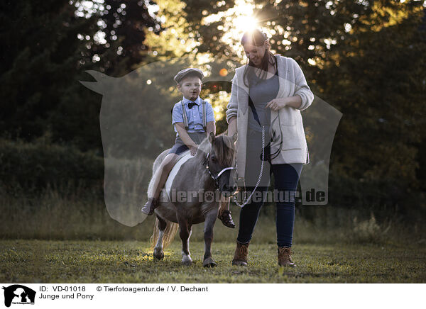 Junge und Pony / VD-01018