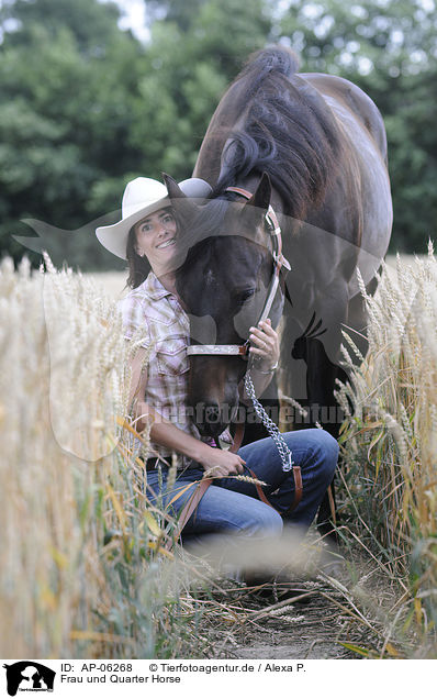 Frau und Quarter Horse / woman and Quarter horse / AP-06268