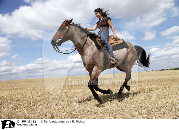 Westernreiterin / western riding horsewoman / RR-38132