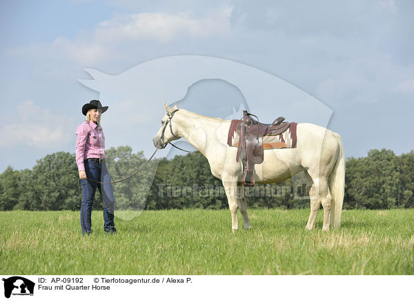 Frau mit Quarter Horse / woman with Quarter Horse / AP-09192