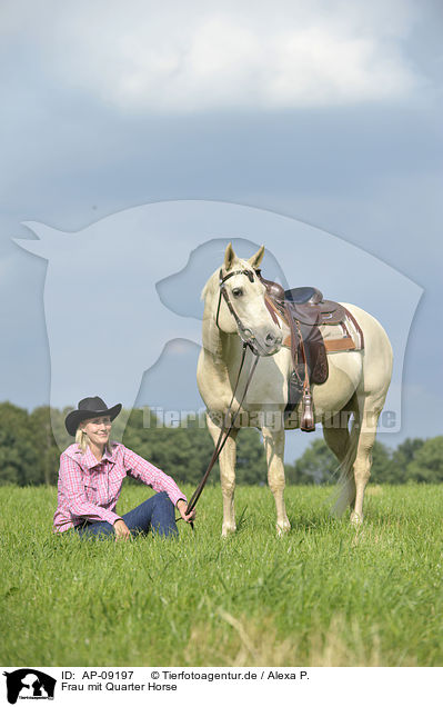 Frau mit Quarter Horse / woman with Quarter Horse / AP-09197