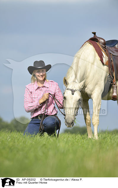 Frau mit Quarter Horse / woman with Quarter Horse / AP-09202