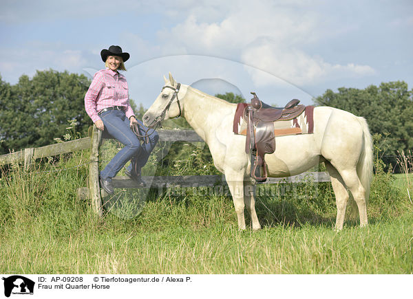 Frau mit Quarter Horse / woman with Quarter Horse / AP-09208