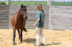 Mensch und Quarter Horse