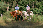 Reiter mit Quarter Horses
