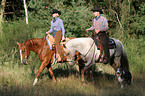 Reiter mit Quarter Horses