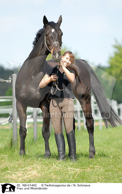 Frau und Rheinlnder / woman and horse / NS-01462