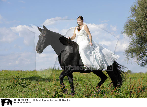Braut und Pferd / bride and horse / RR-90244