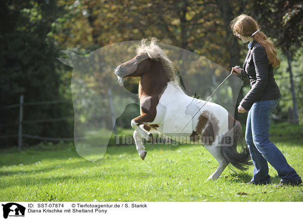 Diana Krischke mit Shetland Pony / SST-07874