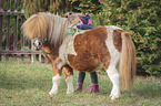 Mädchen und Shetland Pony