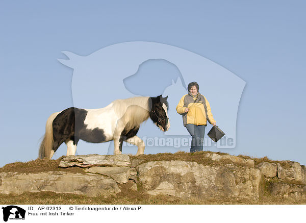 Frau mit Irish Tinker / woman with Irish Tinker / AP-02313