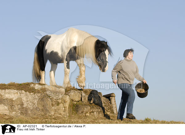 Frau mit Irish Tinker / woman with Irish Tinker / AP-02321