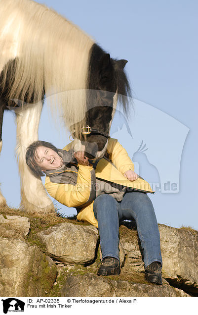 Frau mit Irish Tinker / woman with Irish Tinker / AP-02335