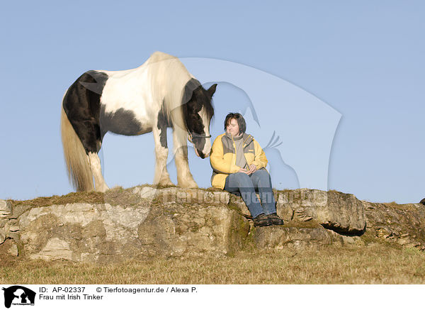 Frau mit Irish Tinker / woman with Irish Tinker / AP-02337
