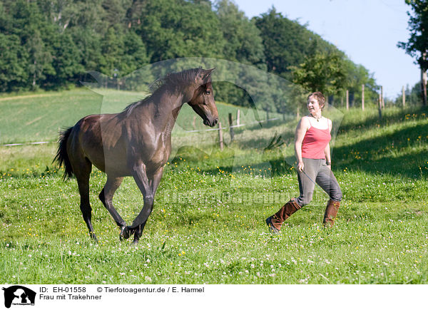Frau mit Trakehner / woman with Trakehner / EH-01558