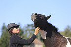 Frau mit Warmblut