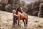 Frau mit Warmblut
