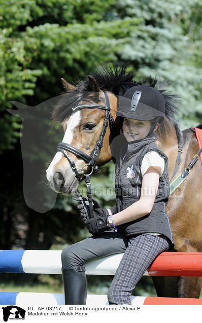 Mdchen mit Welsh Pony / AP-08217
