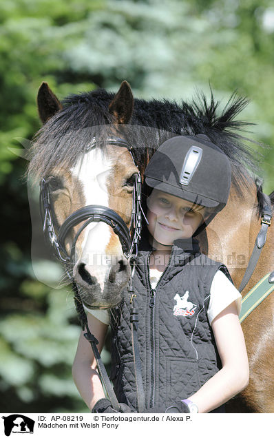 Mdchen mit Welsh Pony / AP-08219