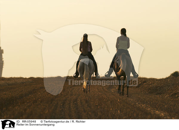 Reiter im Sonnenuntergang / Leisure rider / RR-05948