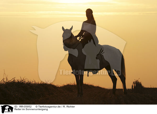 Reiter im Sonnenuntergang / RR-05952