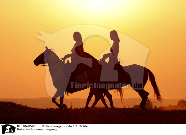 Reiter im Sonnenuntergang / Leisure rider / RR-05986