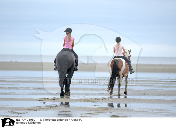 reitende Mdchen / riding girls / AP-01059