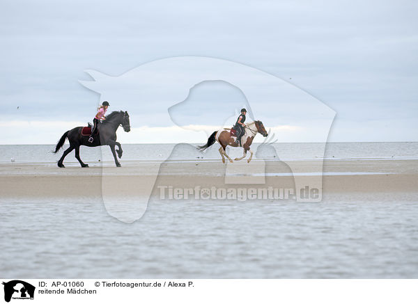 reitende Mdchen / riding girls / AP-01060