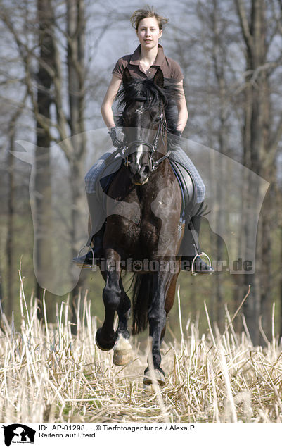 Reiterin auf Pferd / riding girl / AP-01298
